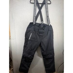 MotoBoss Black Textile Motorcycle Riding Pants Suspenders Mens XXXL Heavy Duty